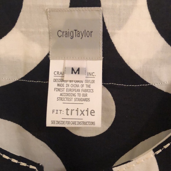 Craig Taylor black/white tunic size M - Picture 2 of 6